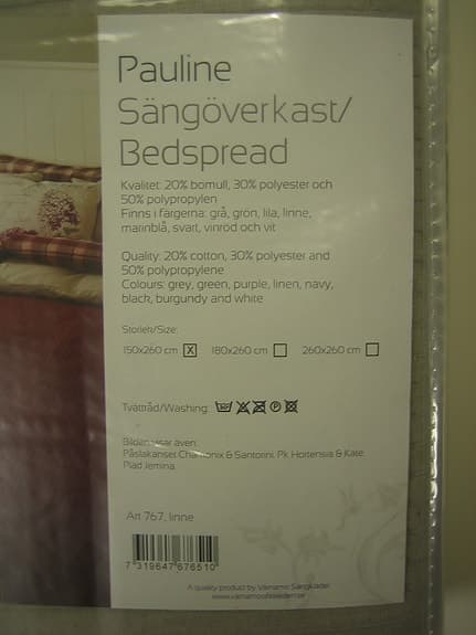 Snyggt sängöverkast Värnamo of Sweden HALVA PRISET!