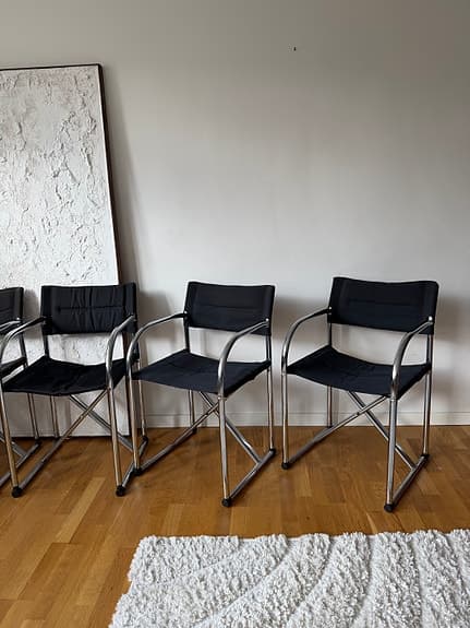 IKEA 1979 Niels Gammelgaard ”Illo” krom stolar