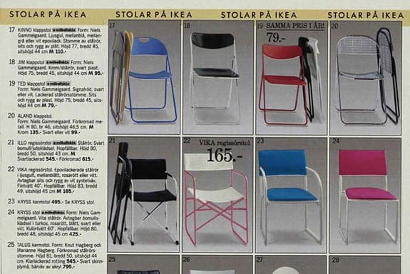 IKEA 1979 Niels Gammelgaard ”Illo” krom stolar