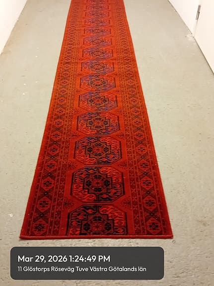 vacker mönster orientalisk bochara ullmatta hell ren som ny och lång