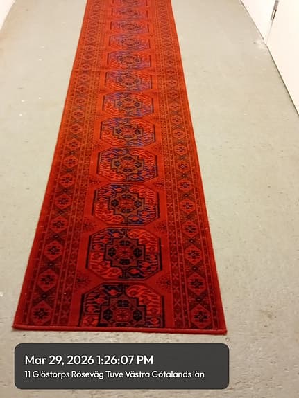 vacker mönster orientalisk bochara ullmatta hell ren som ny och lång