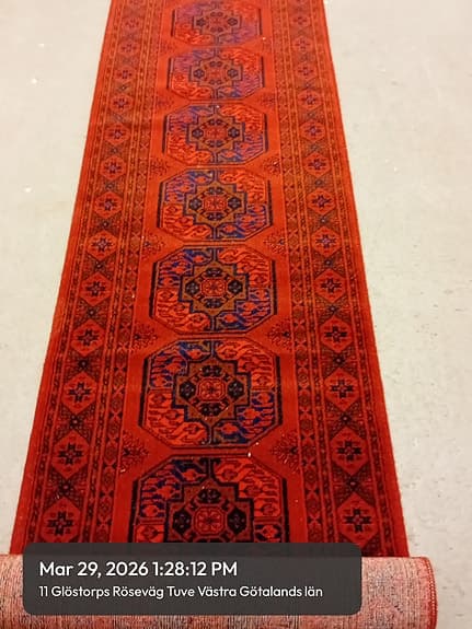 vacker mönster orientalisk bochara ullmatta hell ren som ny och lång