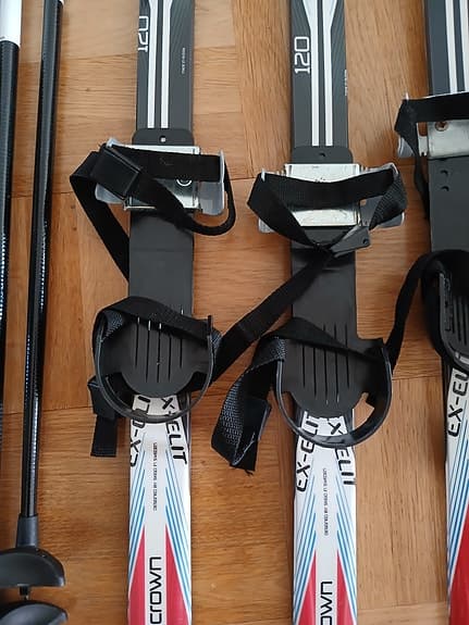 Exel längdskidor med stavar junior 120–130 cm flerfärgad