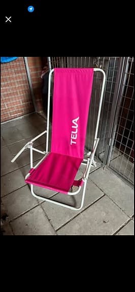 vikbar stol rosa tyg Brasse Stol ☀️Sol stol 🪑 Som Ny