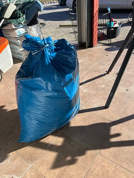Vit björkflis i säck