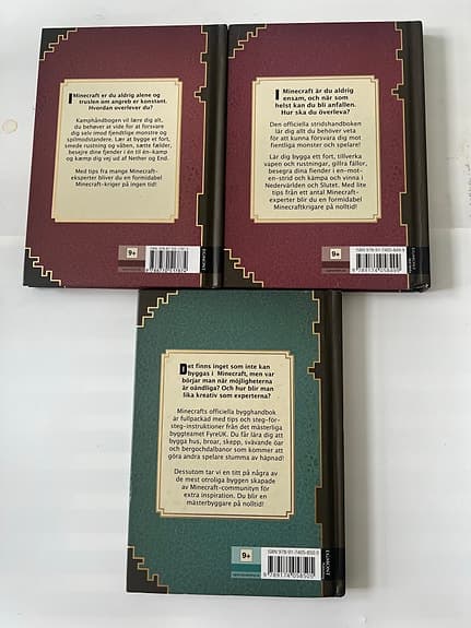 Minecraft handböcker bokpaket 3 böcker