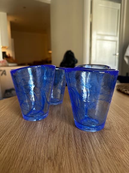 Kosta Boda Mine dricksglas blå
