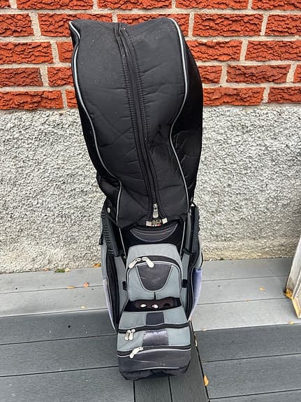 Golfset med bag svart/grå