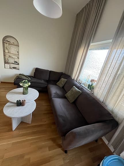 Sammet soffa
