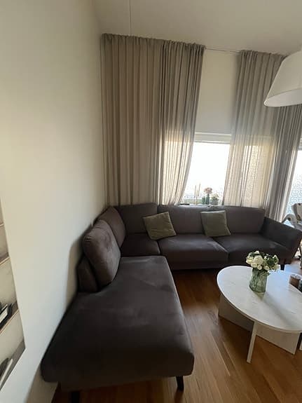 Sammet soffa
