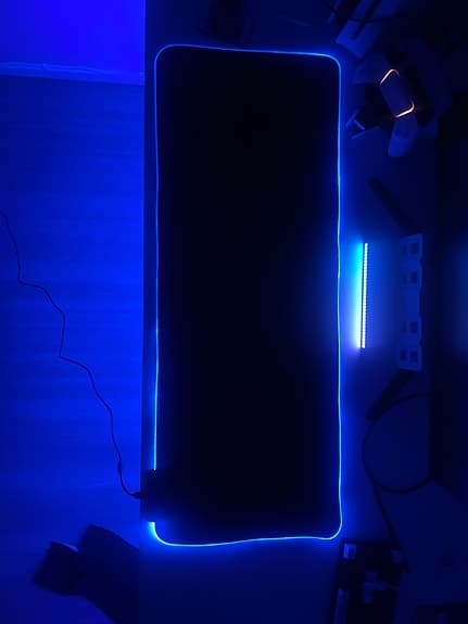 Nordic LED Large Mouse Pad musmatta RGB svart