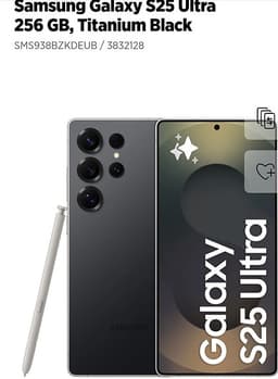 Samsung Galaxy S25 Ultra mobiltelefon 256 GB svart