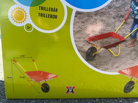 AMO Toys skottkärra leksak röd för barn