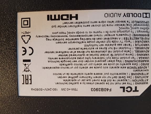 TCL TV 40"