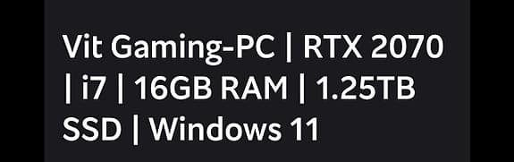 Vit gaming pc 20-70