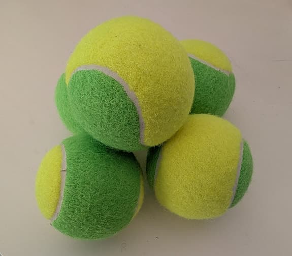 Tennisbollar grön/gul 5st