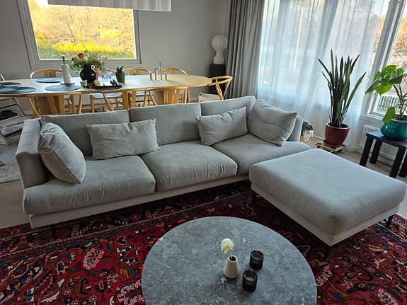 4-sists soffa Harper med fotpall