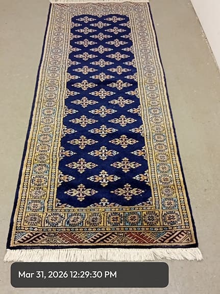 vacker mönster handknut bochara ullmatta