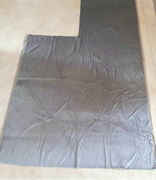 Silver/grått mjukt sammetstyg med fin lyster 146x140 cm