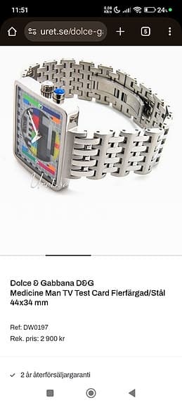 Klocka D&G helt ny batteri