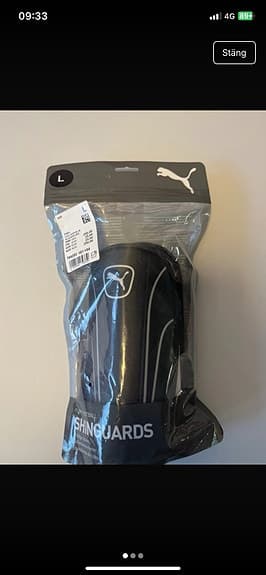 Puma Football benskydd storlek L svart