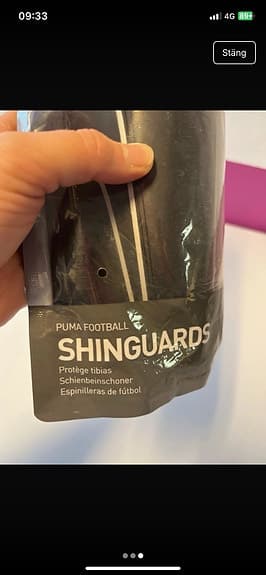 Puma Football benskydd storlek L svart