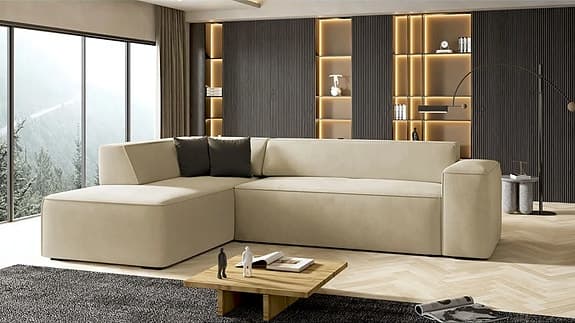 Säljer vår 6-sits divansoffa vänster i beige