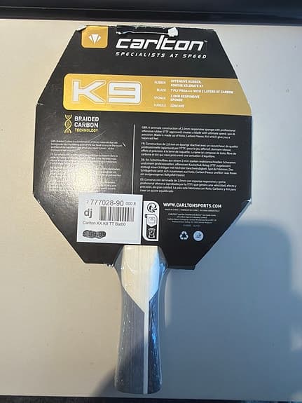 Pingisracket carlton k9