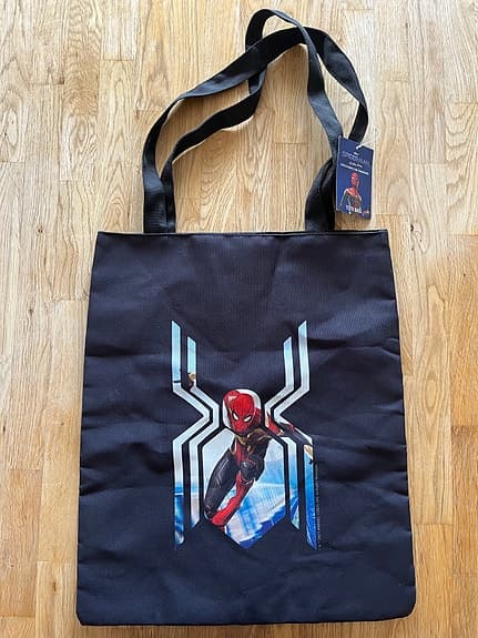 Tygväska Spider-Man No Way Home, från 2021 med lapp.