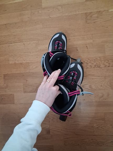 K2 rullskridskor, inlines storlek 38 svart/rosa