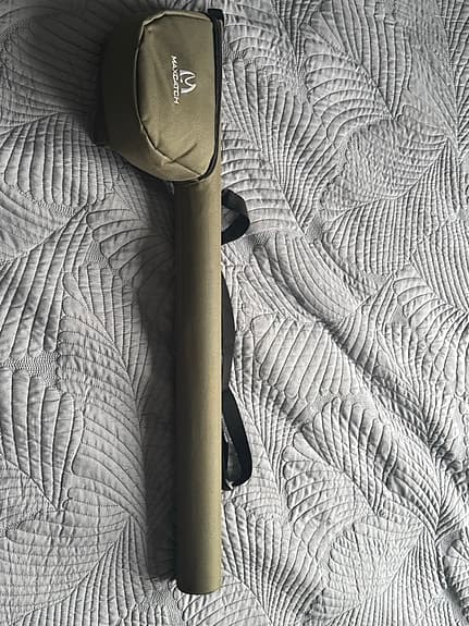 Maxcatch flugfiskeset spö rulle fodral och flugor grön