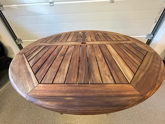 Runt fällbart bord trä brun märke Brafab