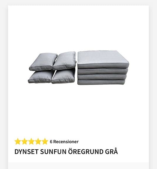 Sunfun Öregrund dynset grå