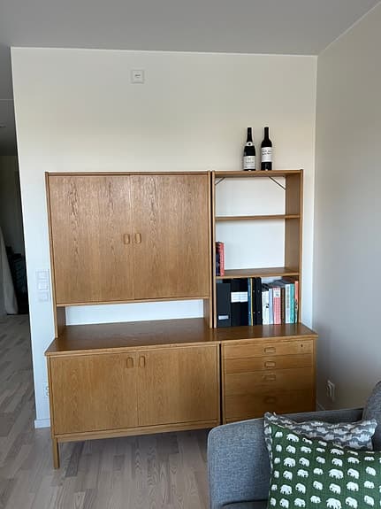 Möbelgrupp i ek från Tibro/Ulferts