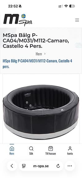 MSpa Camaro bälg spabad 4 personer