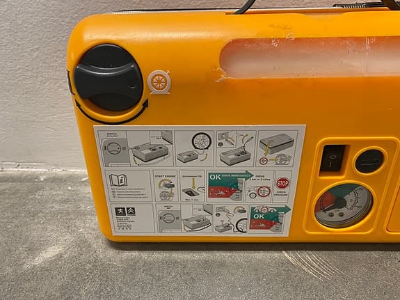 Däckreparationssats kompressor gul