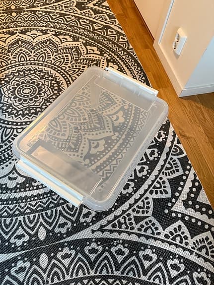 Clas Ohlson förvaringslåda plast transparent