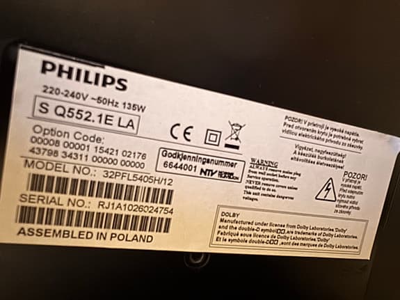 Philips 32PFL5406H/12 tv 32”