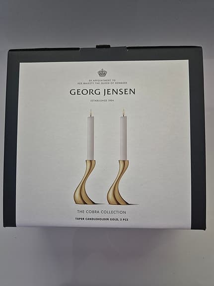 Georg Jensen Cobra (Guldiga) ljusstakar Butikspris 1699:-