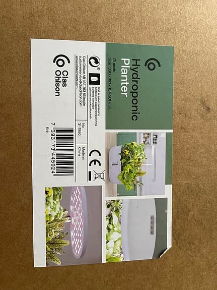 Clas Ohlson Hydroponic Planter odlingslåda vit