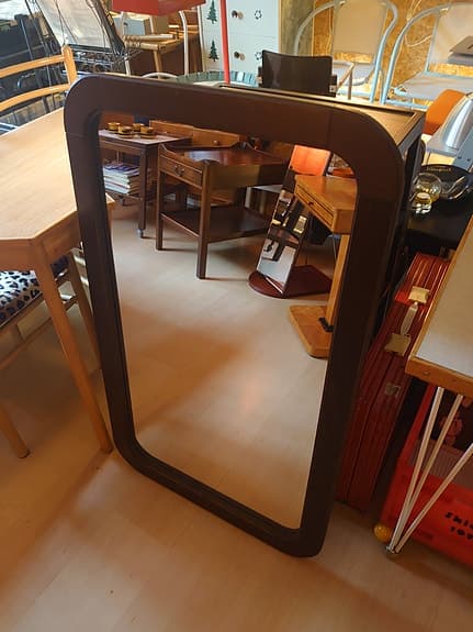 fin stor 70 tals Spegel brun