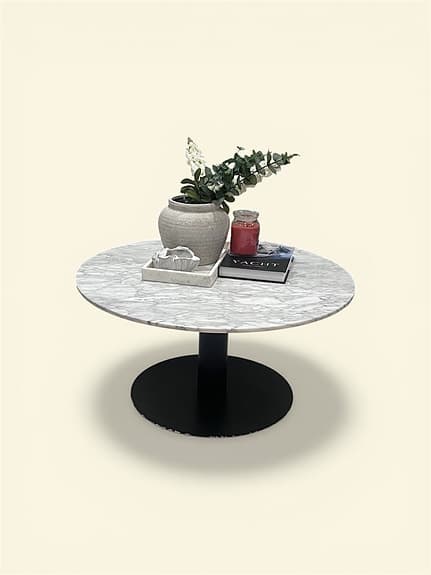 soffbord marmorskiva vit