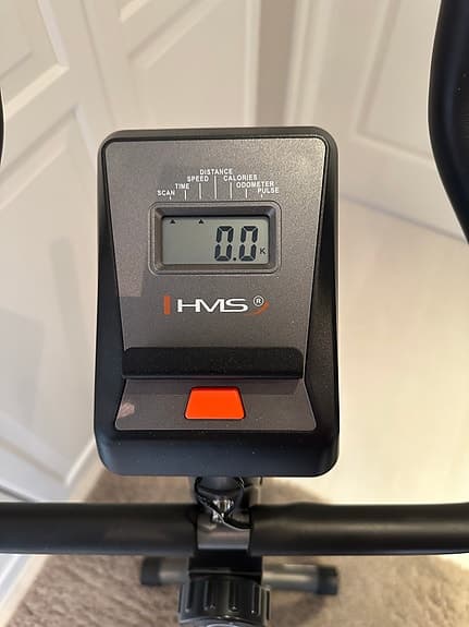 HMS motionscykel med träningsdator grå