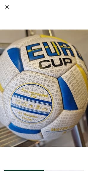 Fotboll Euro 92 Euro Cup vit blå gul