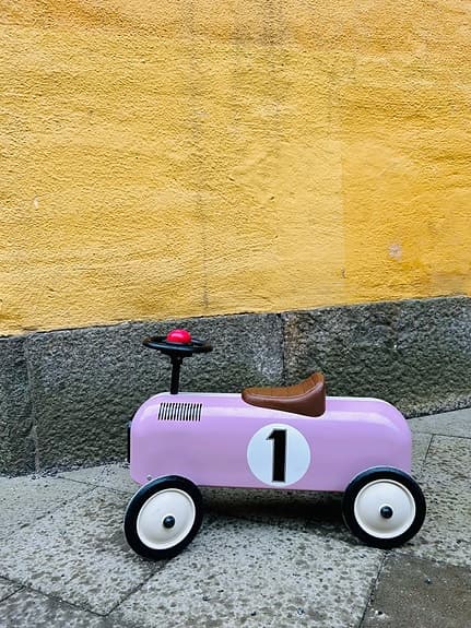 Stoy gåbil retro rosa