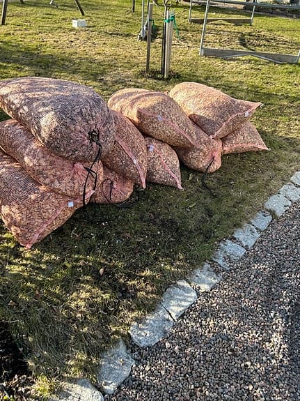 Träflis/trädgårdsflis täckmaterial