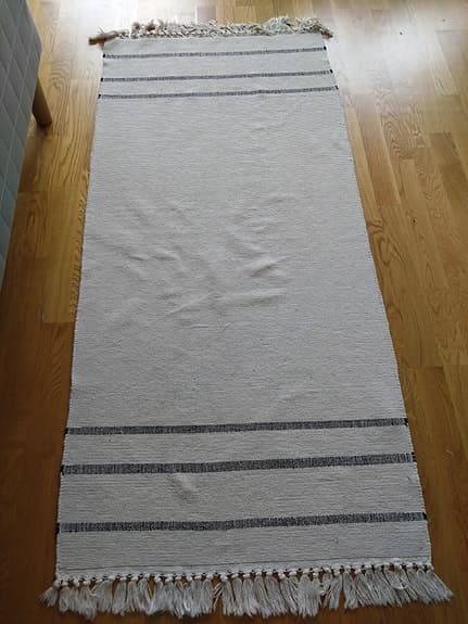 Gångsmatta beige/blå 70 x 160 cm