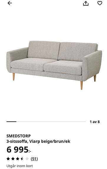 Ikea två sits soffa