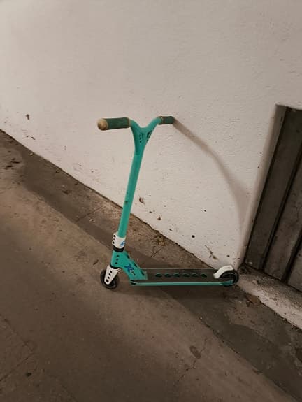micro mx trixx stunt sparkcykel turkos