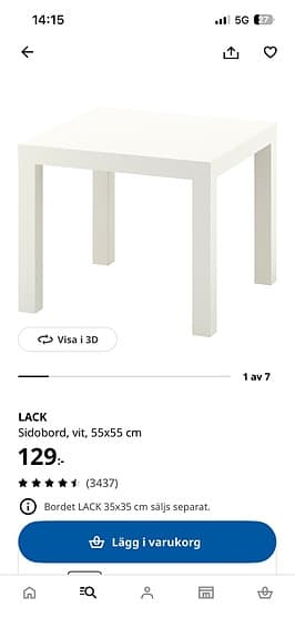 Lack bord från ikea helt nytt i kartong